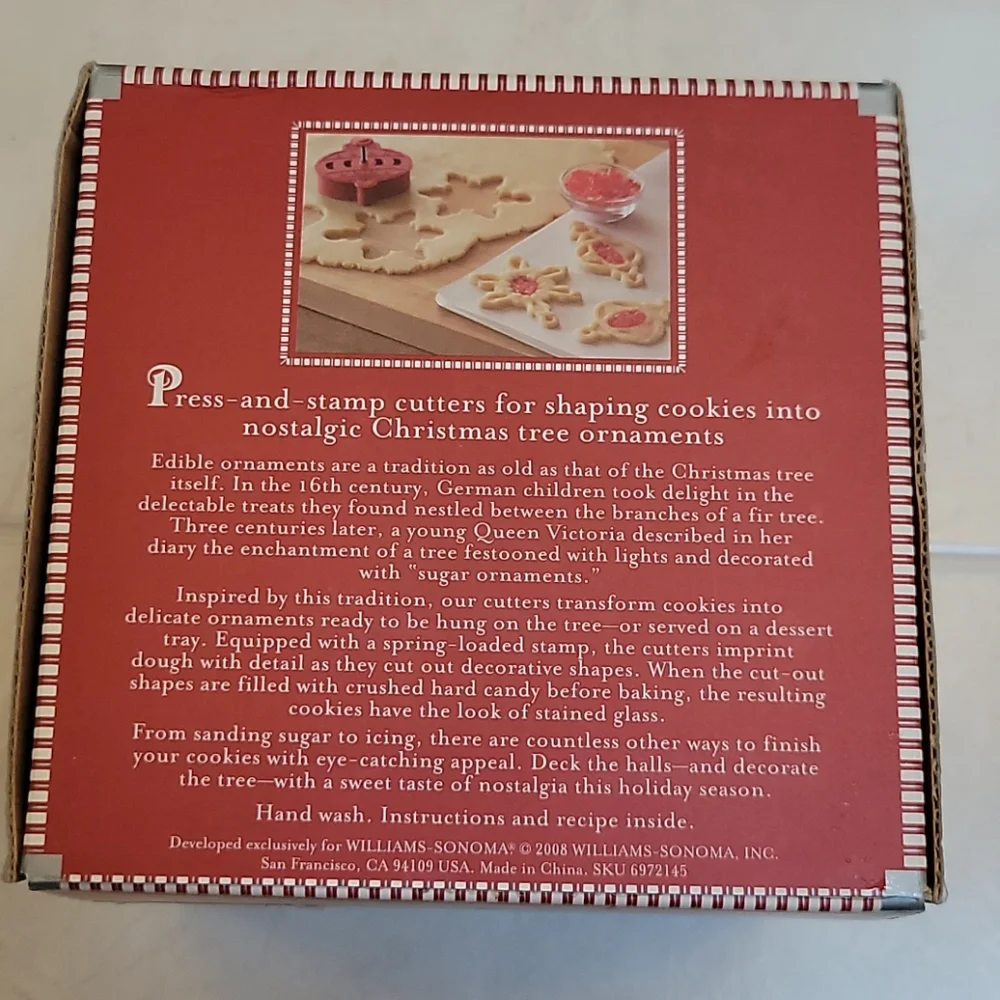Williams-Sonoma Stain Glass Cookie Cutters NIB